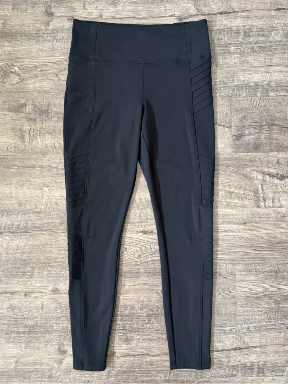 Athleta Delancey Moto Leggings Athleisure Black High Rise M - Picture 2 of 12